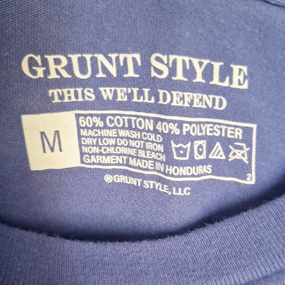 🤫2 For $10 Grunt Style Navy 1776 Graphic Tee - Picture 3 of 3